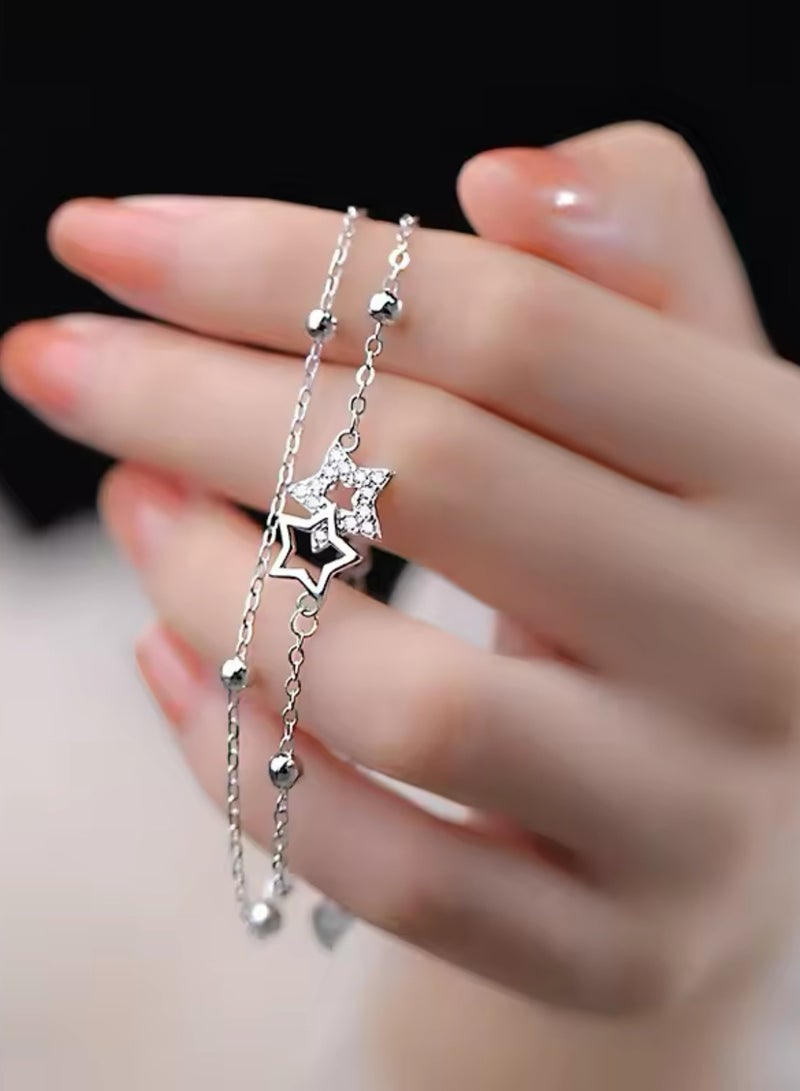 Equal Elegant Silver Stainless Steel Bracelet For Women - Image 4