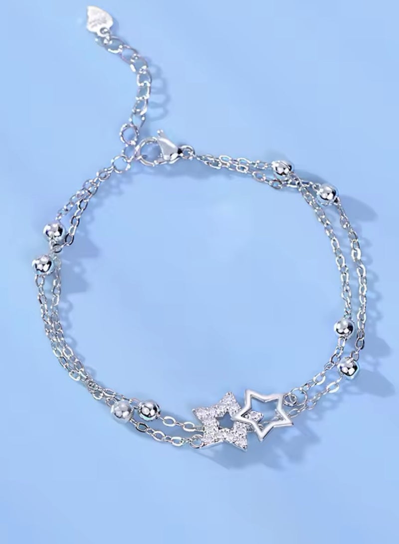 Equal Elegant Silver Stainless Steel Bracelet For Women - Image 5