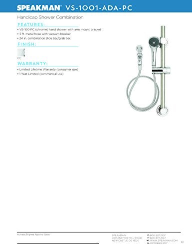 Speakman VS-1001-ADA-PC Versatile Polished Chrome ADA Plus Hand-held Shower System - Image 2