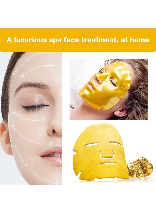 Deoxys 5 Pcs Gold Gel Collagen Facial Masks Gold Face Mask Moisturizing Facial Sheet Patch Deep Tissue Rejuvenation and Hydrates Skin - Image 3
