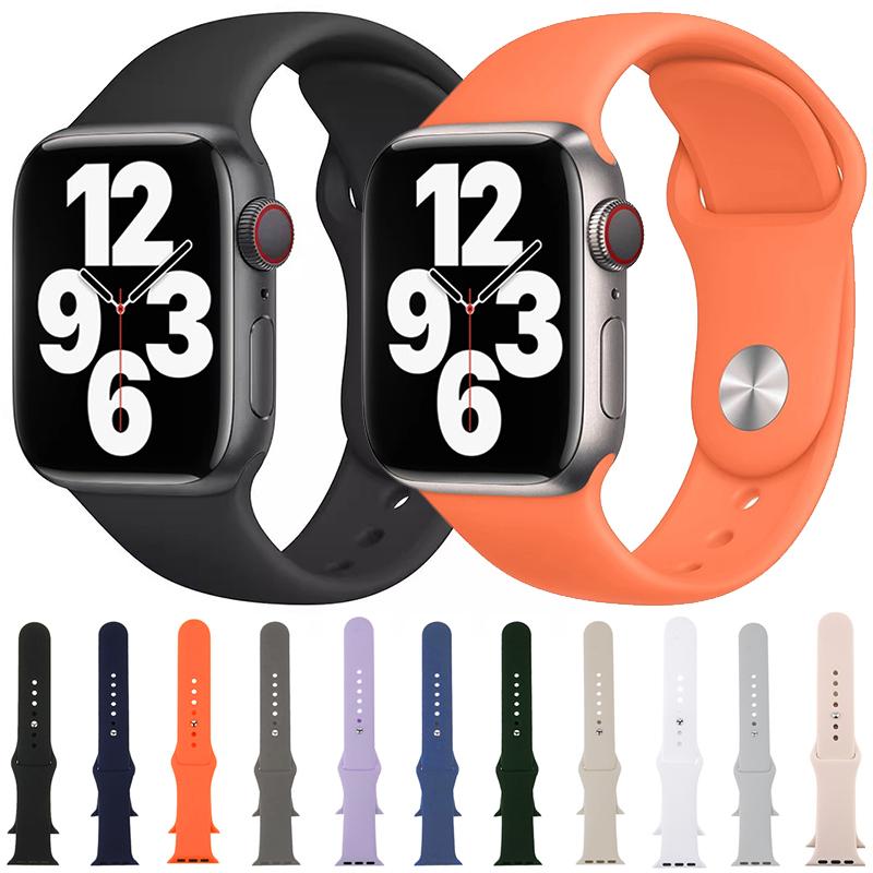 erorex For Apple Watch 46Mm / 49Mm / 45Mm / 44Mm Solid Color Silicone Sports Watch Band(Grey) - Image 4