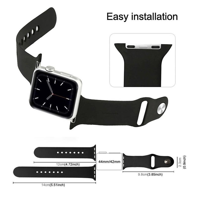 erorex For Apple Watch 46Mm / 49Mm / 45Mm / 44Mm Solid Color Silicone Sports Watch Band(Grey) - Image 5