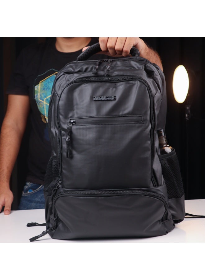 Premium Imported Waterproof LT4 Black Laptop Bag – Unisex | Soft Touch, Multi-Pocket Design - Image 3