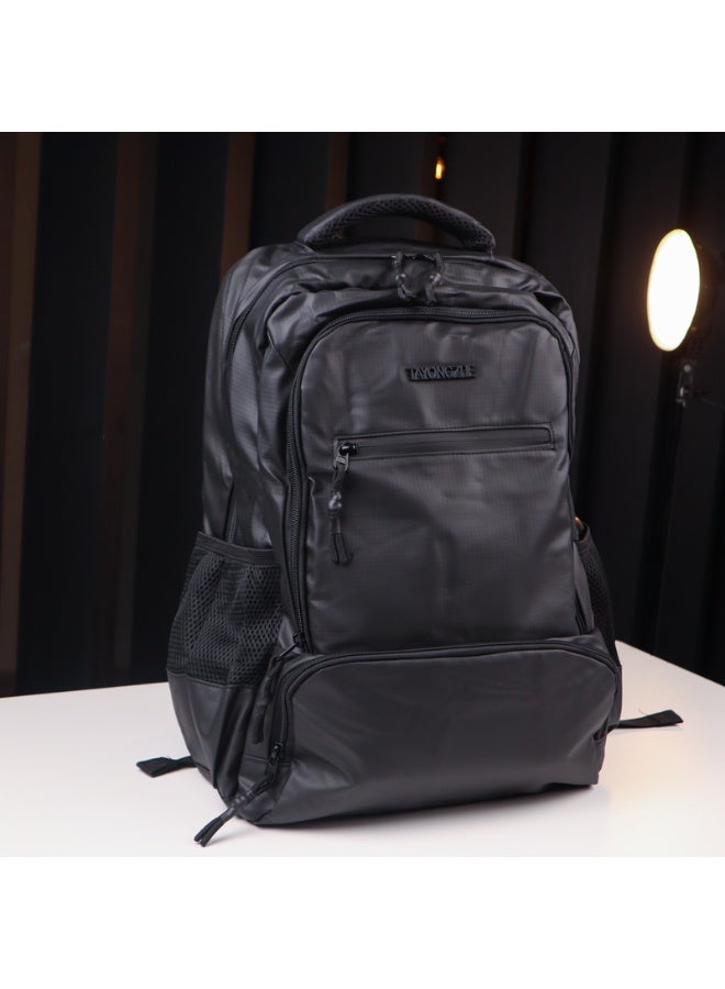 Premium Imported Waterproof LT4 Black Laptop Bag – Unisex | Soft Touch, Multi-Pocket Design - Image 2