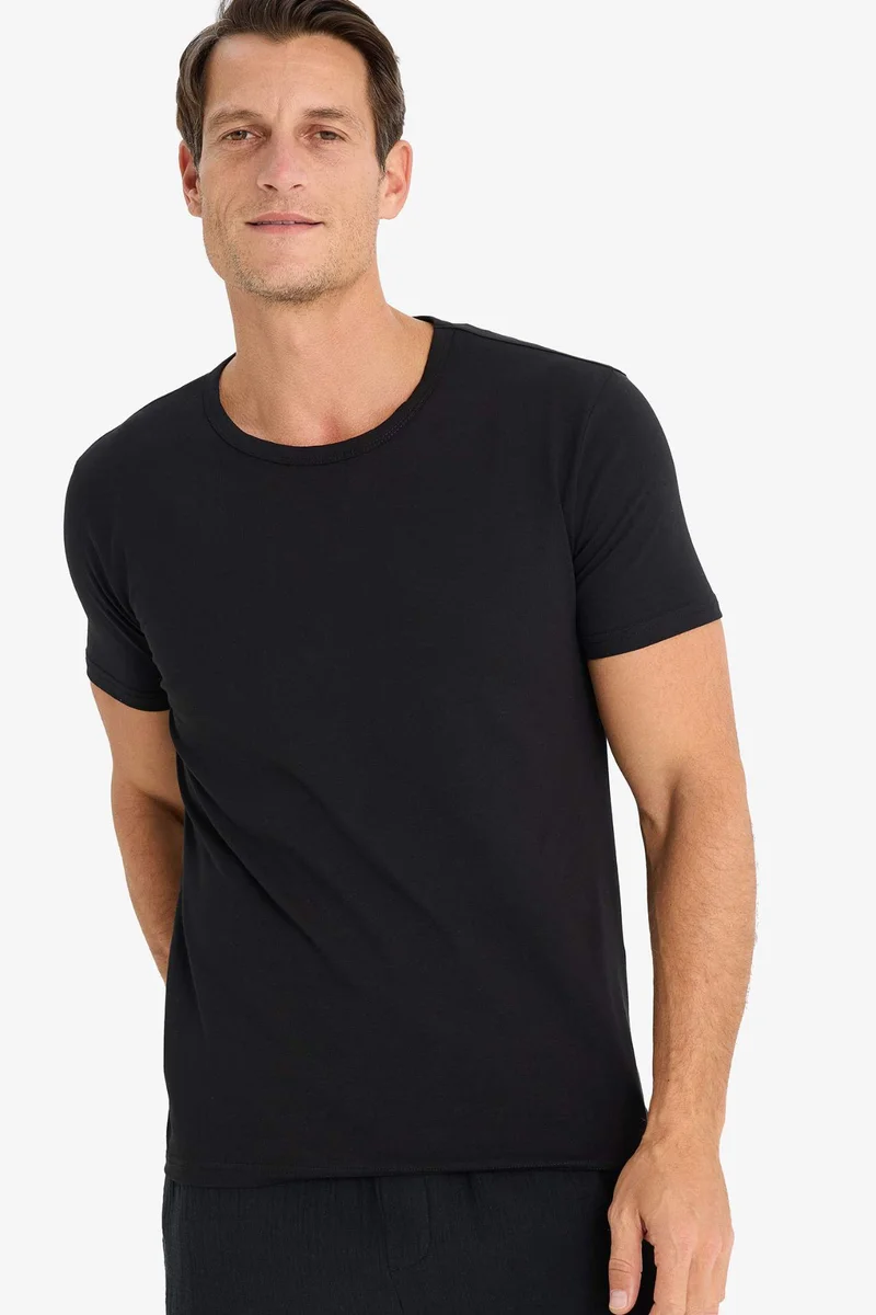 ديفاكتو Slim Fit Short Sleeve Knitted Tops