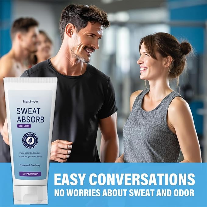 YOOJ Sweat Absorbing Body Lotion for Men & Women, Sweat Blocker & Face Antiperspirant, Fast-Drying Non-Greasy Sweat Control Cream, Long-Lasting Sweat Absorb & Fresh Skin Care - 60g Travel Size - Image 2