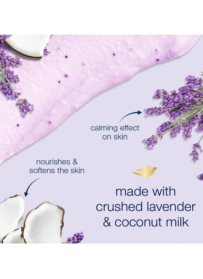Dove - Exfoliating Body Polish Crushed Lavender And Coconut Milk 298 g - Image 1