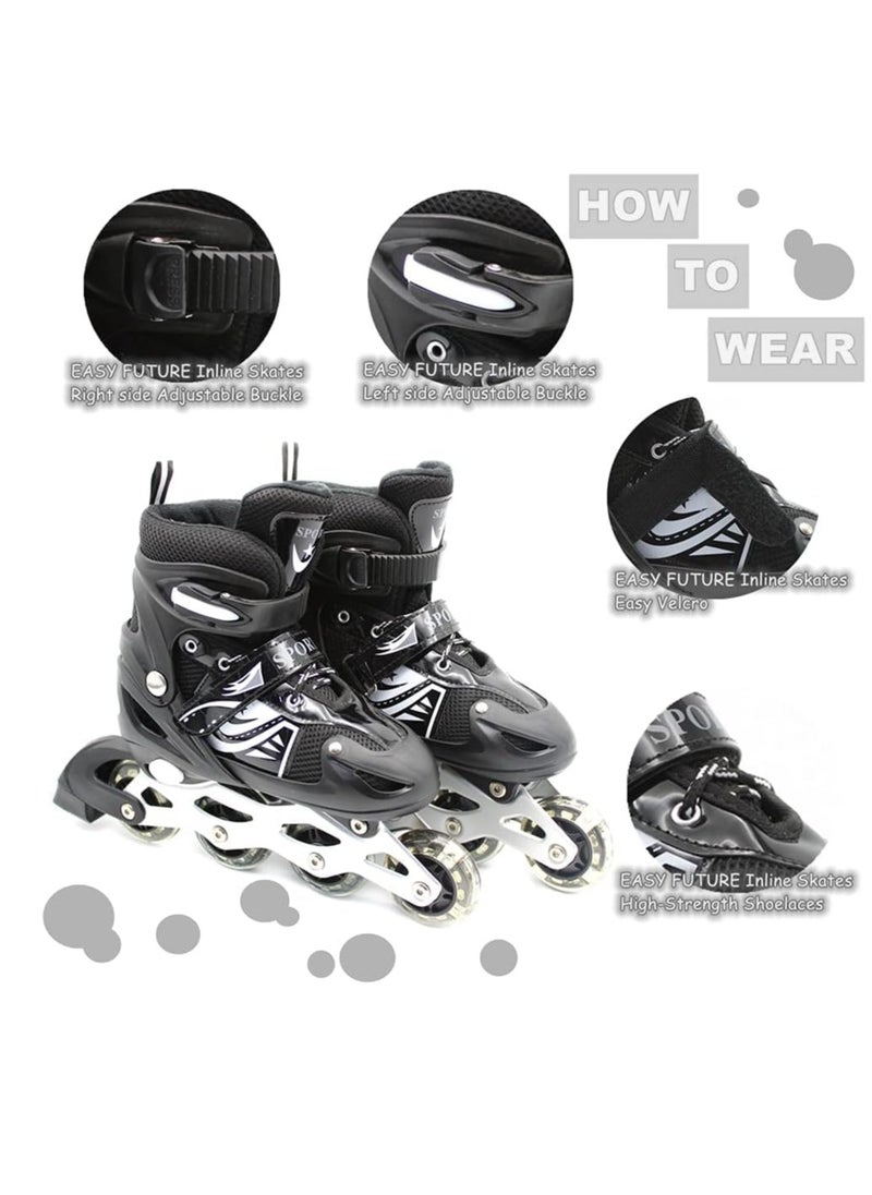 Spall Full Set Single Flash Childrenâ€²s Roller Skates Adult Roller Skates Adjustable Skates  - Image 4