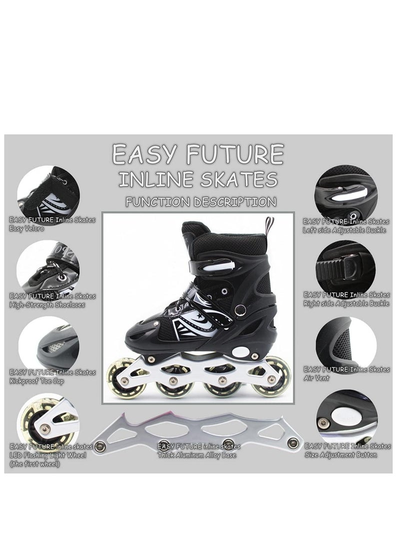 Spall Full Set Single Flash Childrenâ€²s Roller Skates Adult Roller Skates Adjustable Skates  - Image 3