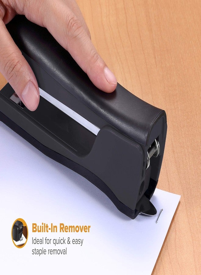 Bostitch Office Dynamo 4 in 1 Standup Stapler, 20 Sheet Capacity, Integrated Pencil Sharpener, Staple Remover & Staple Storage, Black - Image 3