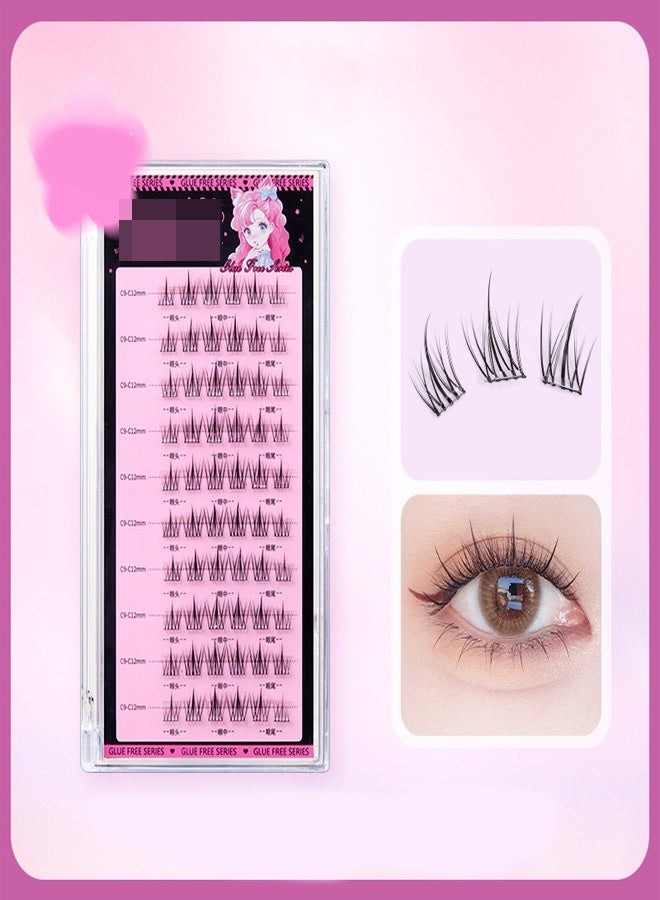 general Ultra Natural Sunflower Eyelashes 10 Rows 60 Clusters Natural Thick Self Adhesive No Glue Needed Versatile for All Makeup Looks for Beauty Enthusiasts - Image 1