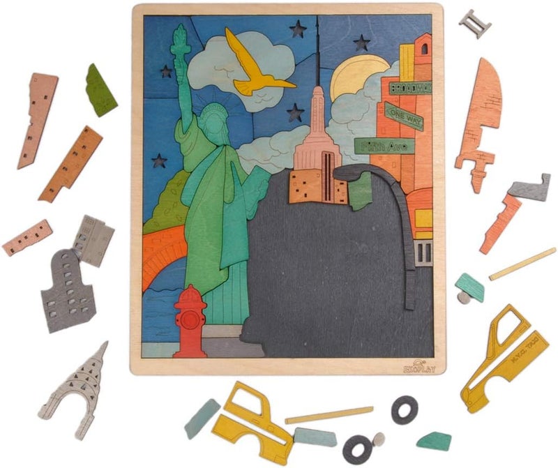 EKOPLAY ’s New York Puzzle for School Kids, 75 Piece Jigsaw Puzzle, Learning Educational Toys Gifts for Boys Girls. Discover City Puzzle Series. - Image 5