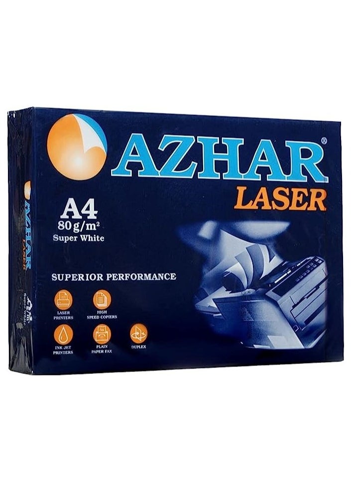 Azhar High Quality A4 Copy Paper | Azhar | 80 g | 1 Ream | 500 Sheet  - Image 1