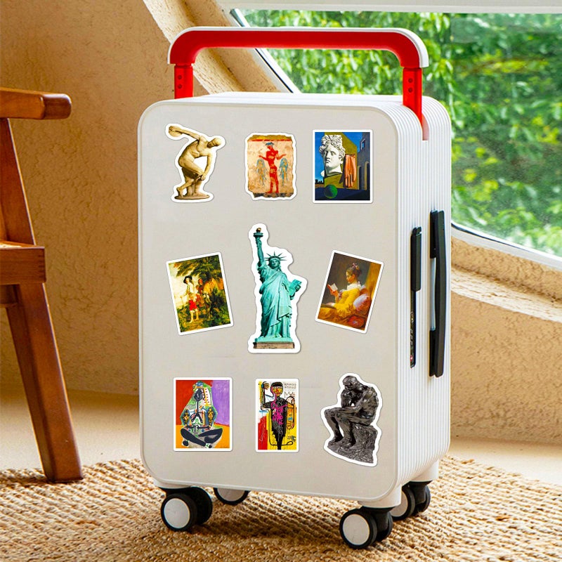 DothRayan Retro Famous Art Painting Stickers Pack, 100 Pcs Vinyl Waterproof Vincent Van Gogh Oil Painting Style Stickers for Laptop Phone Water Bottles Lovely Gift to Friends Artist Decals - Image 5