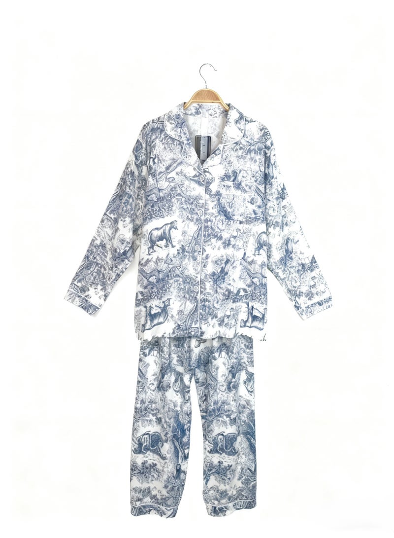 WOMEN'S PAJAMA-LONG SHIRT AND LONG PANTS, AUTUMN NEW STYLE - Image 2