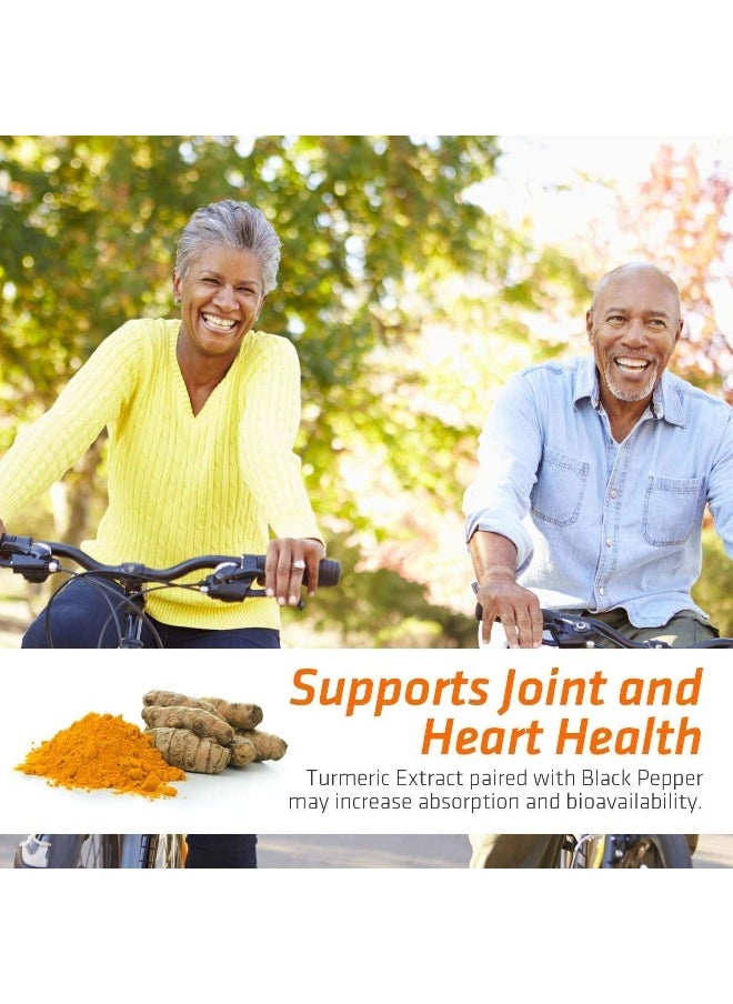 Nature's Nutrition - Turmeric Curcumin with BioPerine 95% Curcuminoids 1950mg with Black Pepper for Best Absorption, Made in USA, Most Powerful Joint Support, Turmeric Supplement Pills by Natures Nutrition - 180 Capsules - Image 1