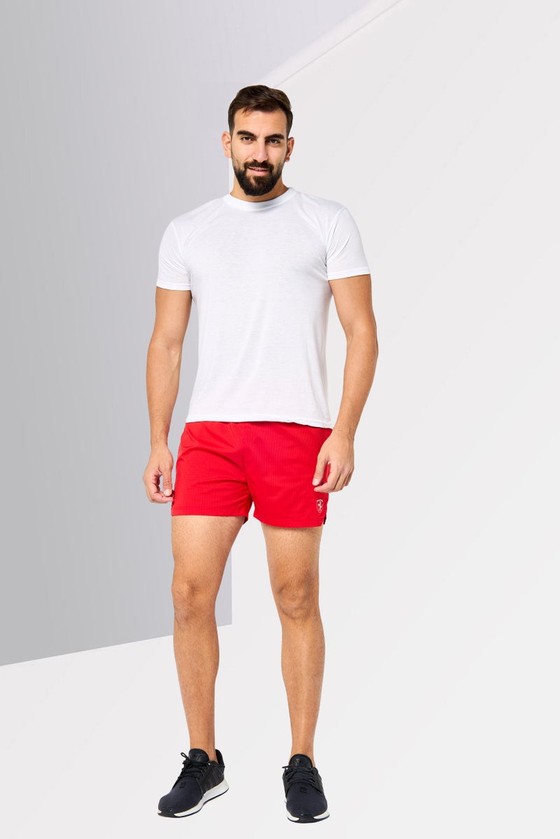 Scuderia Ferrari Men Sportswear Fit Training Shorts, Red  - Image 4