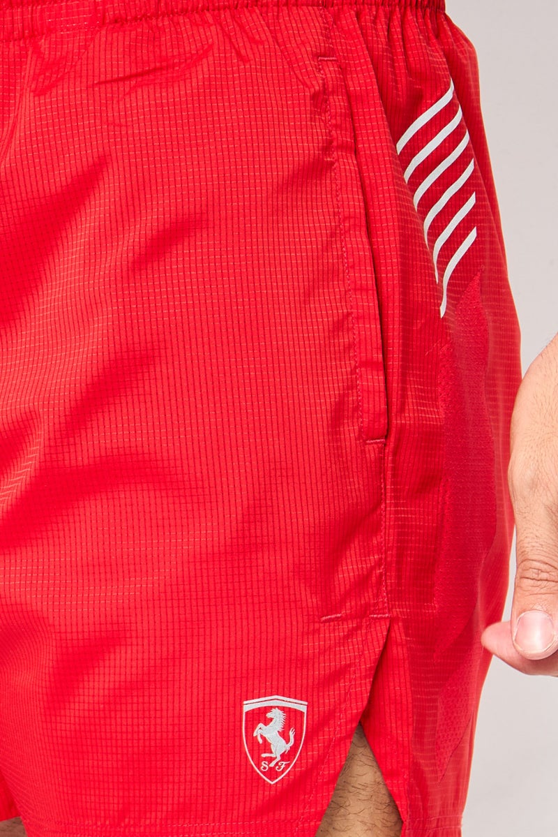 Scuderia Ferrari Men Sportswear Fit Training Shorts, Red  - Image 3