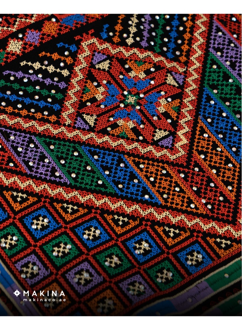 MAKINA Fallahi Thobe with Arabian Embroidery and Japanese Mubrad Fabric - Image 3