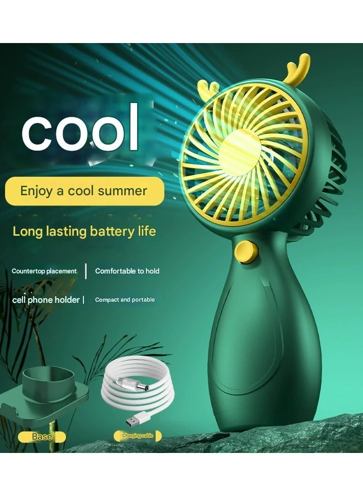 Goolsky Mini Handheld USB Fan – Lightweight Portable Rechargeable Pocket Fan, Desk/Travel/Outdoor Cooling, 3-Speed Quiet Operation - Image 2