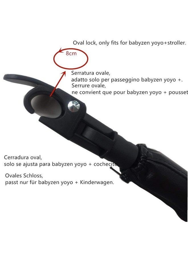 Ezkindheit Baby Stroller Bumper Bar for BBZYOYO,Armrest, Handle, Crossbar,Stroller Accessories Exclusively Compatible with BBZYOYO (Verify Your Stroller First),Black PU Leather - Image 2