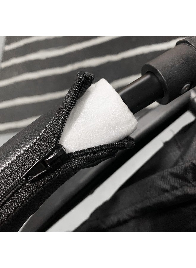 Ezkindheit Baby Stroller Bumper Bar for BBZYOYO,Armrest, Handle, Crossbar,Stroller Accessories Exclusively Compatible with BBZYOYO (Verify Your Stroller First),Black PU Leather - Image 4