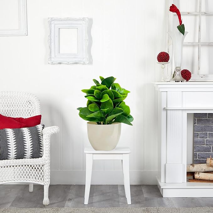ATEVON White Pot Artificial Flower Plants: Ideal for Home Office Decor in Bedrooms, Living Rooms, and Balconies - Image 3