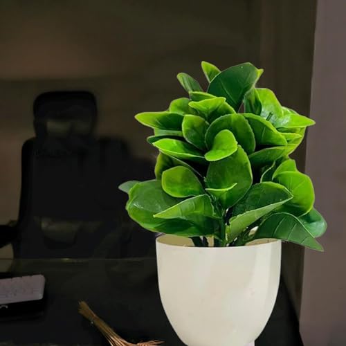 ATEVON White Pot Artificial Flower Plants: Ideal for Home Office Decor in Bedrooms, Living Rooms, and Balconies - Image 5