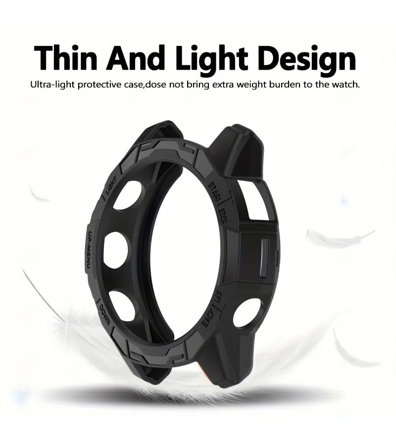 Black Tempered Glass Screen Protector Case for Garmin Epix Pro 51mm Fenix 7X - Image 4