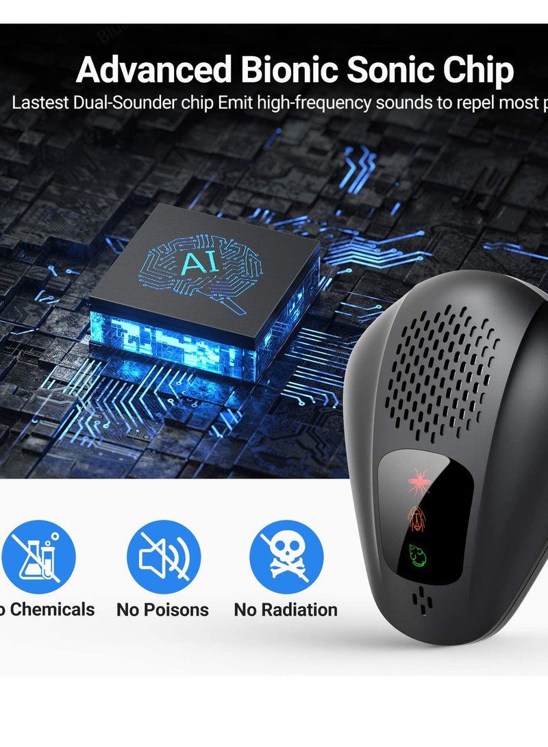 Ultrasonic Pest Repeller, 2 Pack Electronic Pest Repellent Plug-in Indoor Pest Control for Insect Spiders Rats Ant Roaches Mosquito Bugs, Mosquito Repellent for House Office - Image 2