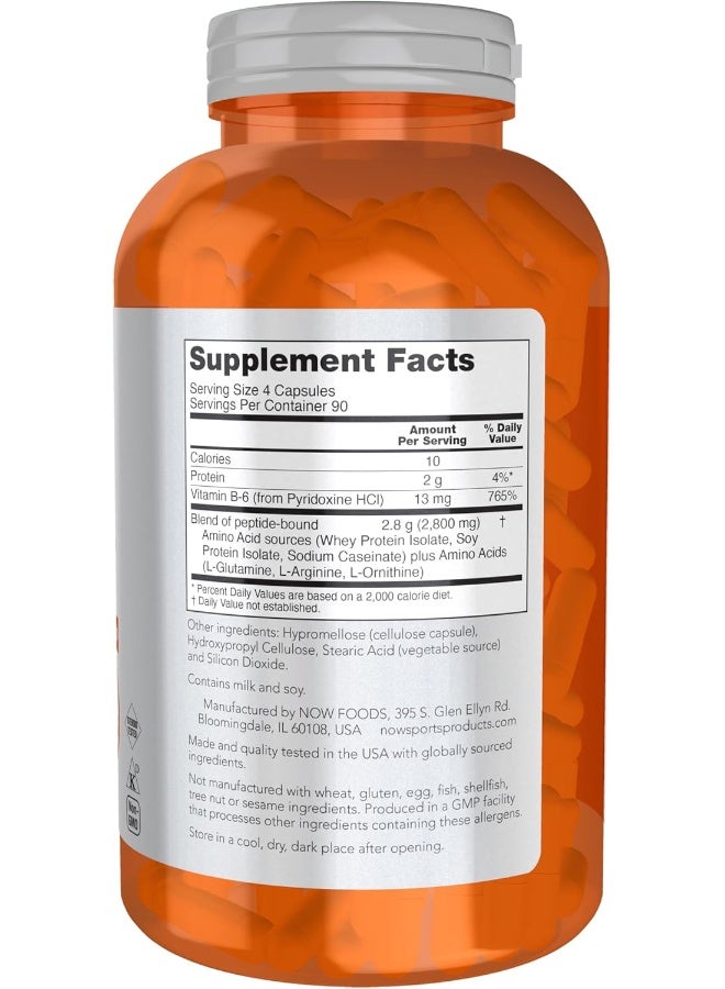 NOW Foods - Amino Complete Supplement - 360 Capsules - Image 2