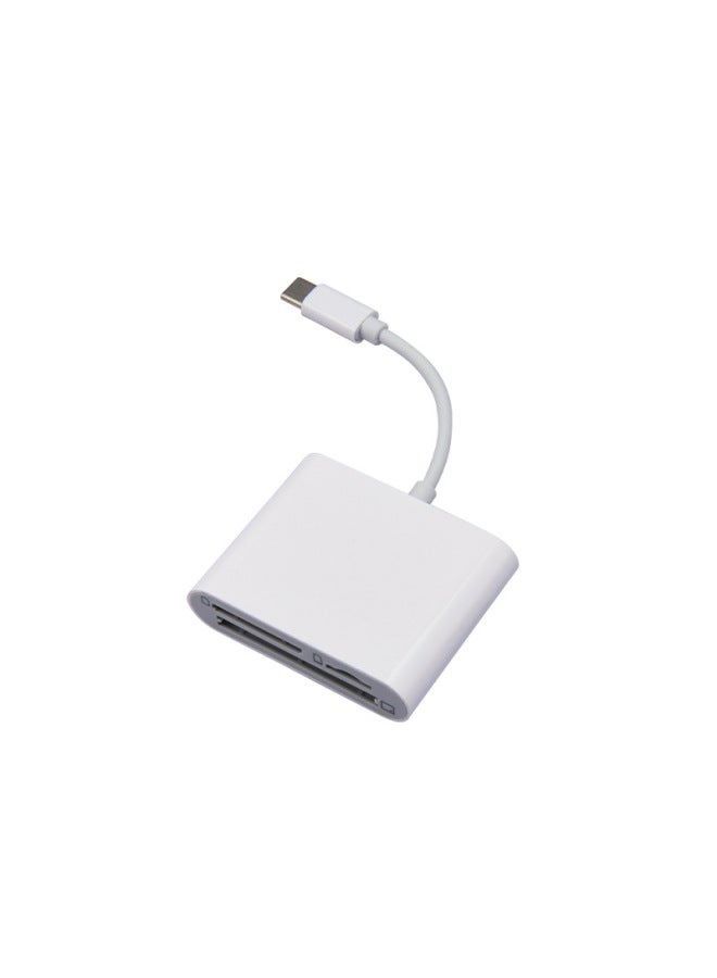 Neutral For Apple 15promax Mobile Phone Type-c Card Reader Tf Card Sd Camera Cf Card Three-in-one Adapter - Image 1