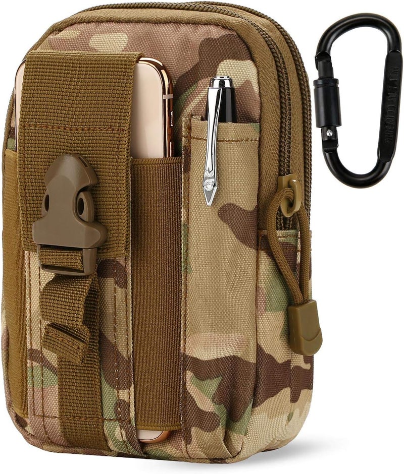 DOUNTO Tactical Waist Pouch EDC Molle Waist Bag Belt Phone Pouch Holster Purse Carrying Pouch for Smartphone, Tools - Image 1