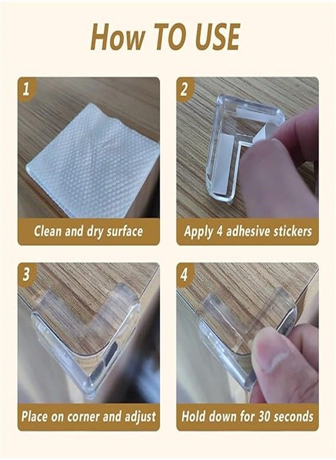20 Pack Corner Protector for Baby, Furniture Corner Guard & Edge Safety Bumpers, Baby Proof Bumper & Cushion to Cover Sharp Furniture & Table Edges