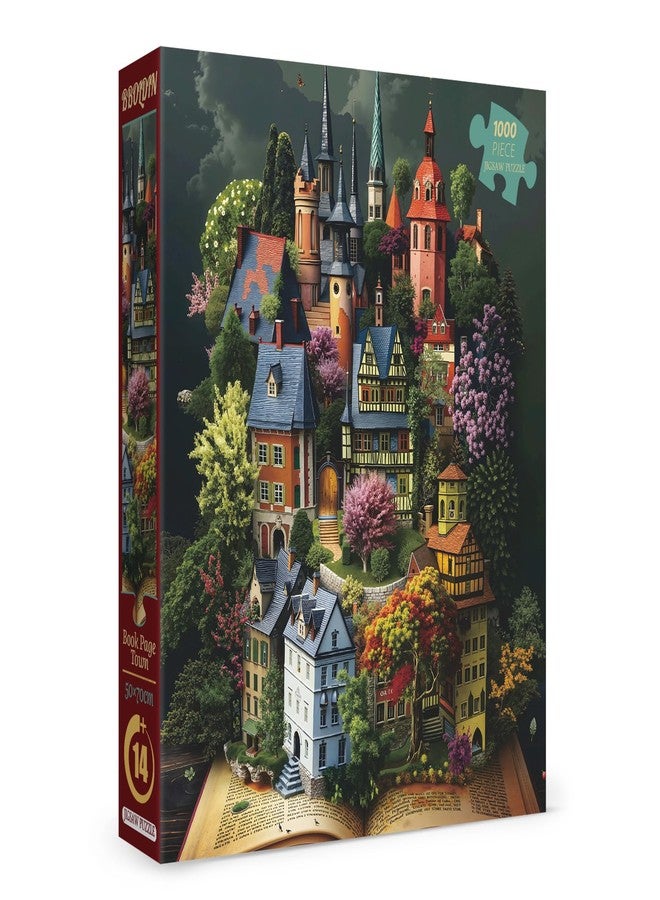 BBOLDIN Magic House Books Puzzles for Adults 1000 Pieces, Mystery Landscape Scenic Jigsaw Puzzles, Colorful Fantasy Art Puzzles - Image 1