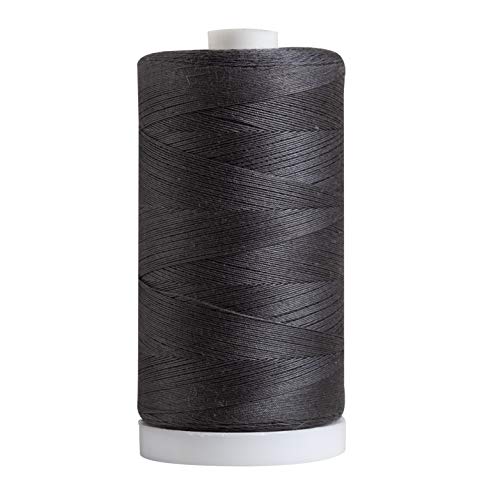 Connecting Threads Grey 100% Cotton Thread for Sewing, Quilting, and Crafting - 50-Weight - 1200 Yard Large Spool (Charcoal) - Image 1