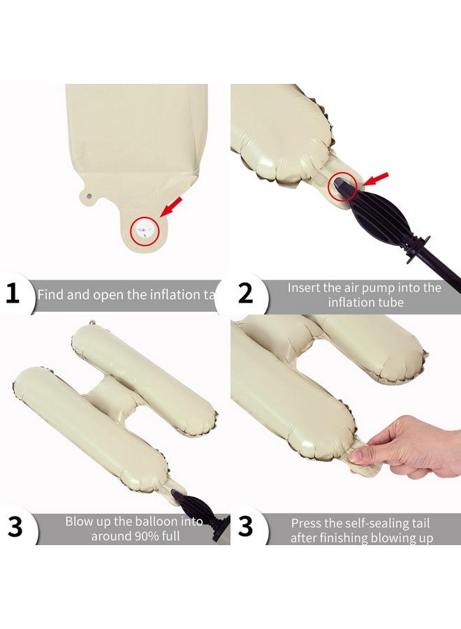 TONIFUL Cream White Happy Birthday Balloons Banner, 16 Inch Mylar Foil Letters Sign Bunting Reusable for Girls Boys Kids & Adults Decorations and Party Supplies - Image 3