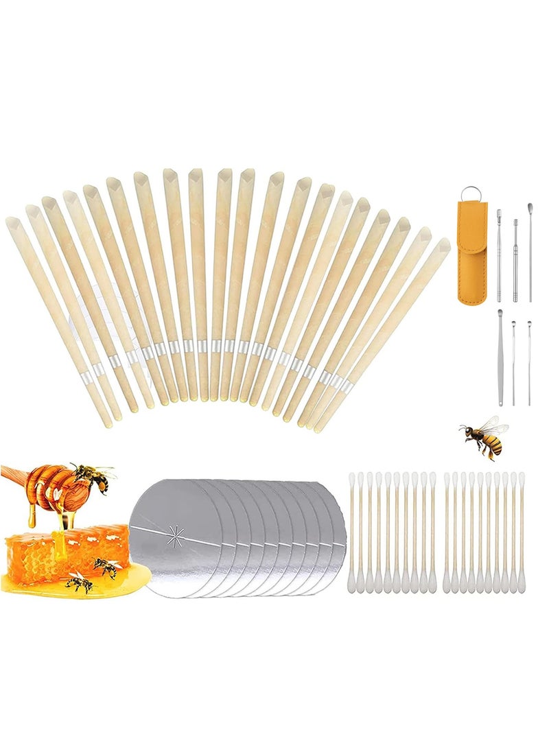 Chillspace 20-Piece Ear Wax Remover Candles Set,Aromatherapy Pure Beeswax Ear Wax Candles improve sleep  - Image 1