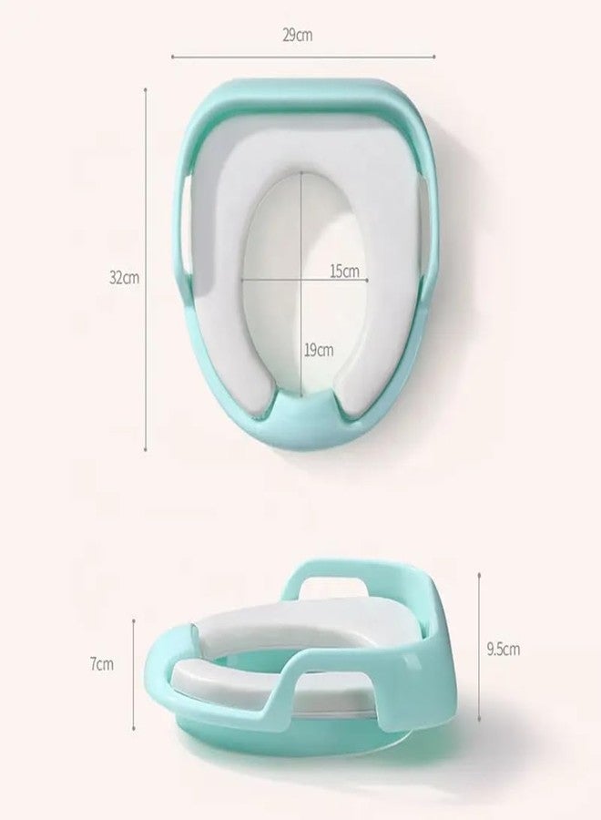 Aimers Portable Baby Potty Seat for Kids 1-3 Years Cushioned Potty Training Toilet Seat for Kids Boys and Girls Non-Slip Potty Sitting Ring with Handles Fits Round & Oval Western Toilet - Image 4