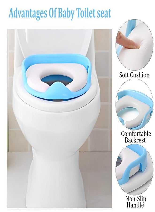 Aimers Portable Baby Potty Seat for Kids 1-3 Years Cushioned Potty Training Toilet Seat for Kids Boys and Girls Non-Slip Potty Sitting Ring with Handles Fits Round & Oval Western Toilet - Image 5