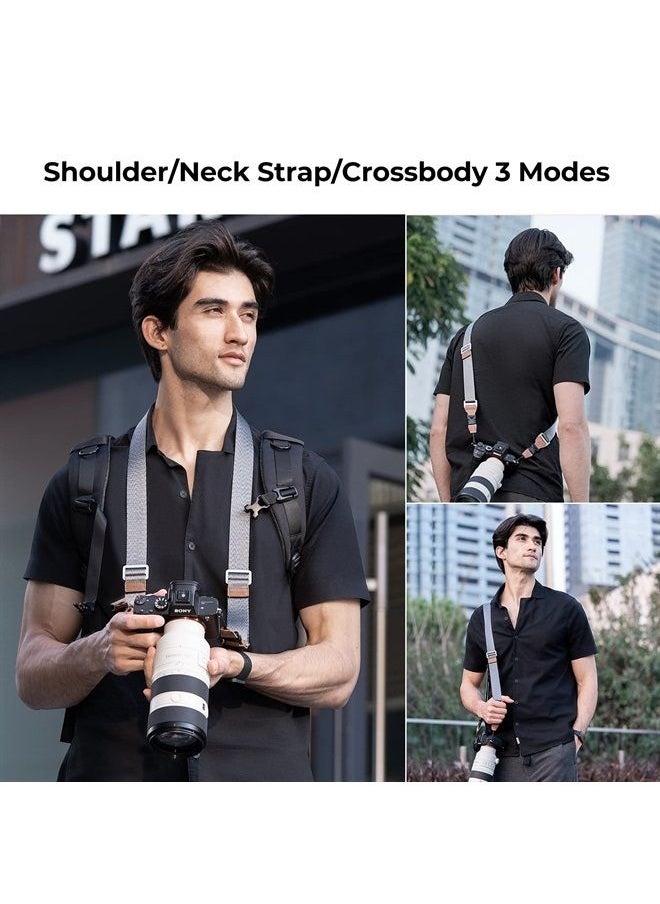 K&F Concept Camera Neck Strap for Photographers with Quick Release, Adjustable Camera Shoulder Sling Strap Compatible for Nikon Canon Sony Olympus DSLR Camera  - Image 2