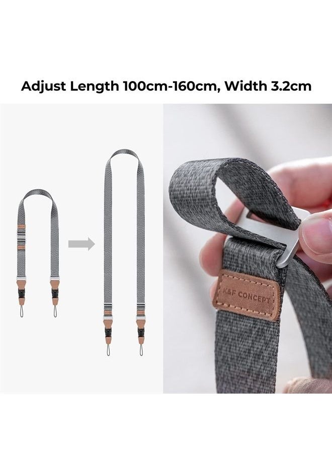 K&F Concept Camera Neck Strap for Photographers with Quick Release, Adjustable Camera Shoulder Sling Strap Compatible for Nikon Canon Sony Olympus DSLR Camera  - Image 3