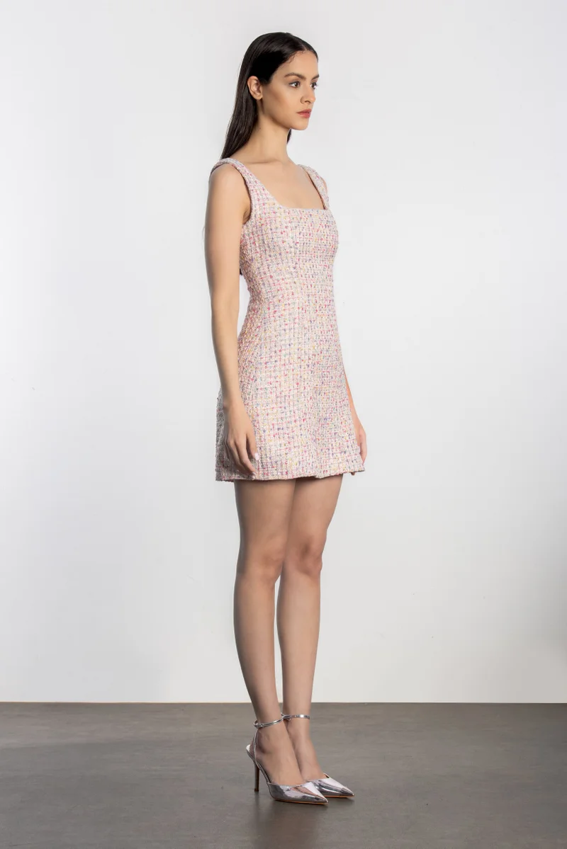 زيافي فستان تويد قصير