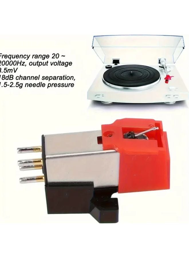 Audio Technica AT91R Red High Fidelity Dual Moving Magnet LP Cartridge Diamond Needle - Image 5