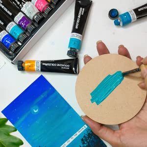 BRUSTRO Artists Gouache Colour | Set of 12 Colours X 12ml Tubes | Highly pigmented, Opaque Colors, Intermixable, Canvas Paint, Perfect For Students, Adults, Beginners, Professionals and Artists - Image 5