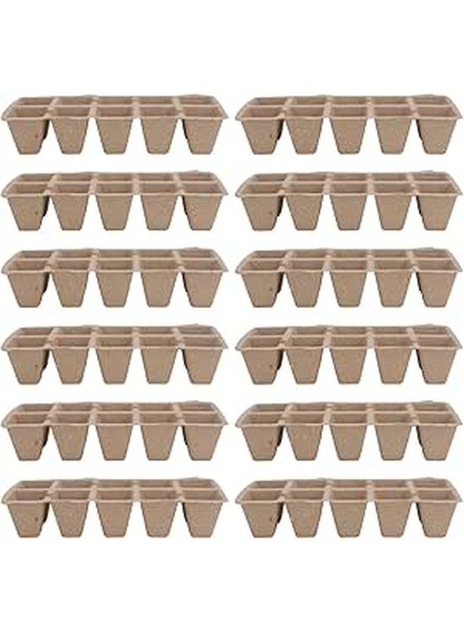 Biodegradable Pulp Seedling Nursery Pots 10 Cell Set For Indoor Outdoor Gardening - Image 1
