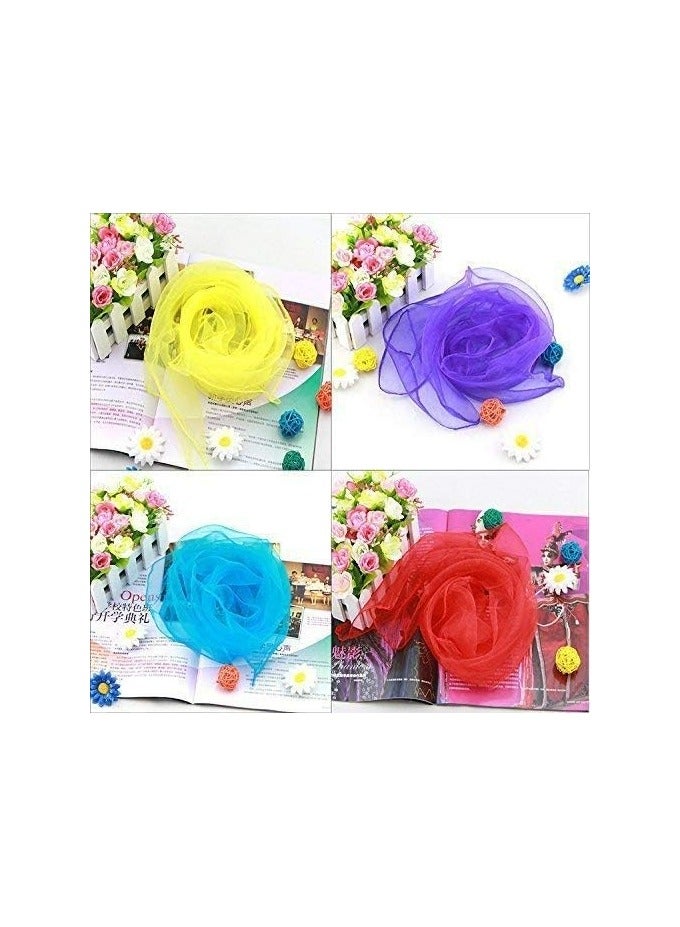 Oasisgalore 6 PCS Juggling Scarves Sensory Toy 6 Colors 60 x 60 cm Belly Dance Scarves Baby Toddler Kids Scarves (6)  - Image 5
