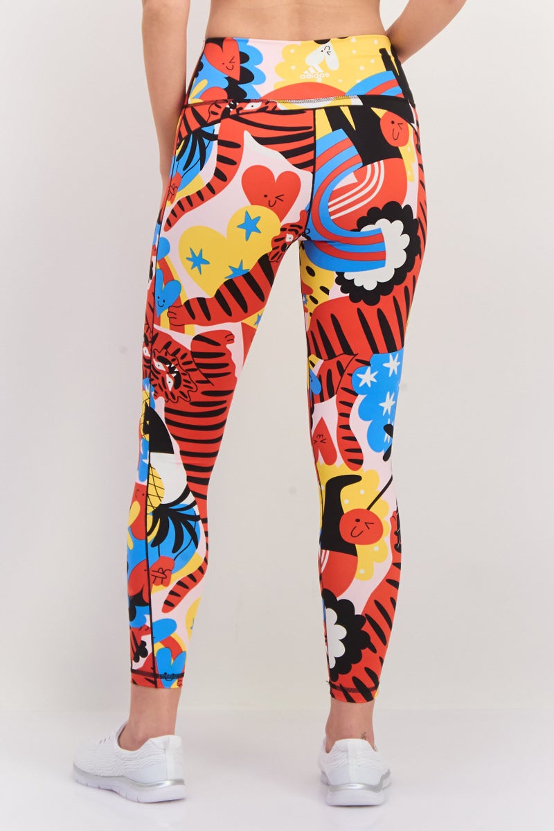 Adidas Women Sportswear Fit Training Tights, Red - Image 3