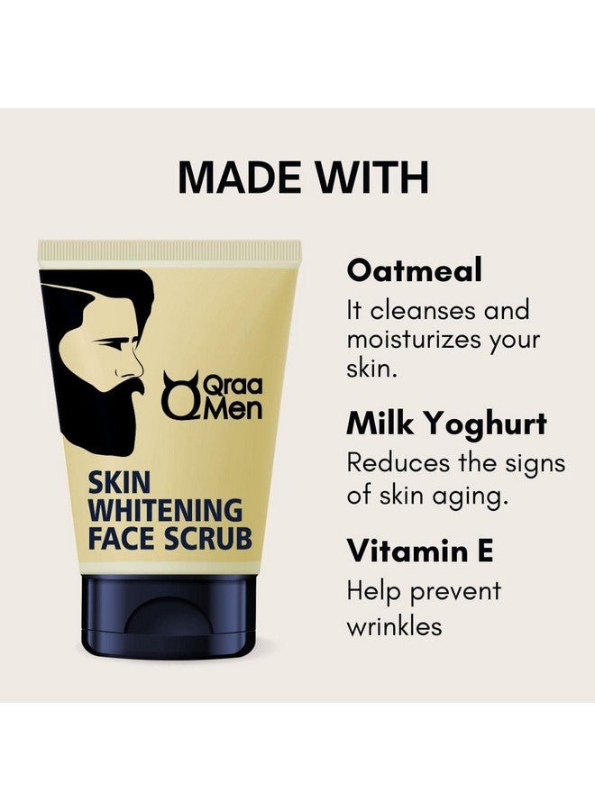 Qraa Men Vitamin C Skin Lightening Face Scrub With Yogurt And Oatmeal - Image 3