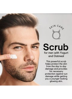 Qraa Men Vitamin C Skin Lightening Face Scrub With Yogurt And Oatmeal  - Image 5